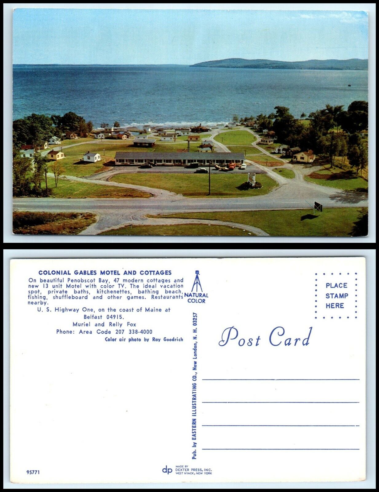 MAINE Postcard - Belfast, Colonial Gables Motel & Cottages N57