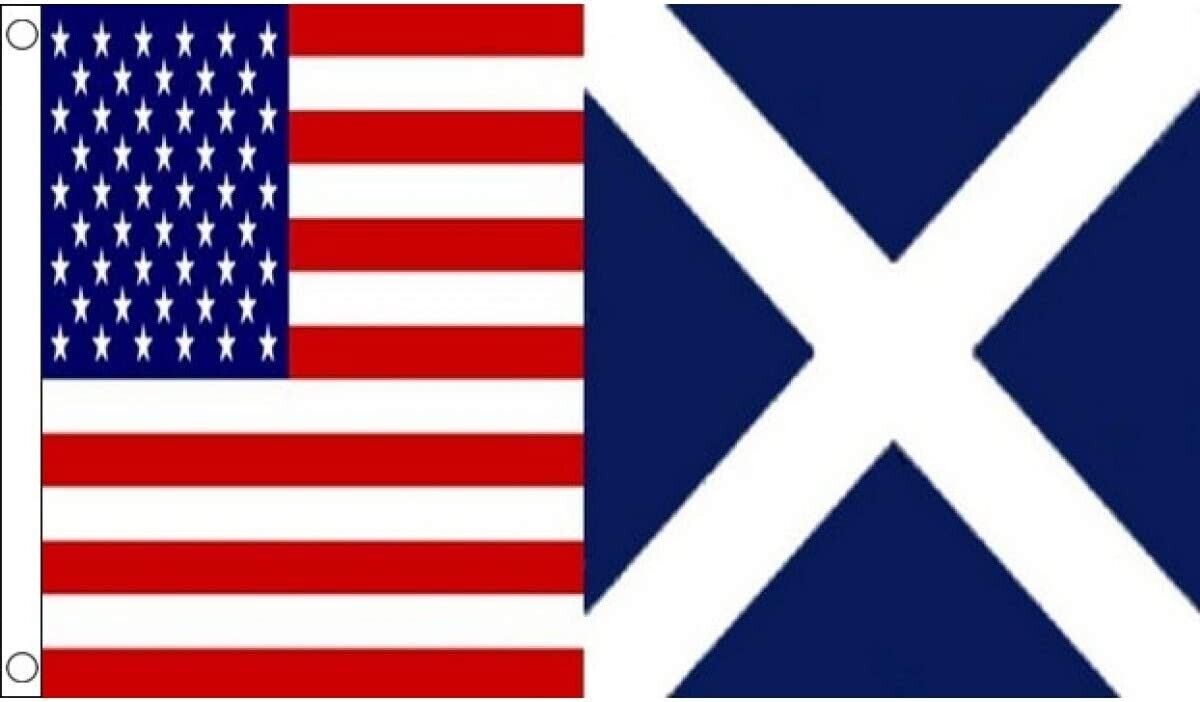 USA and Scotland Friendship Flag - Large 6 x 3 FT
