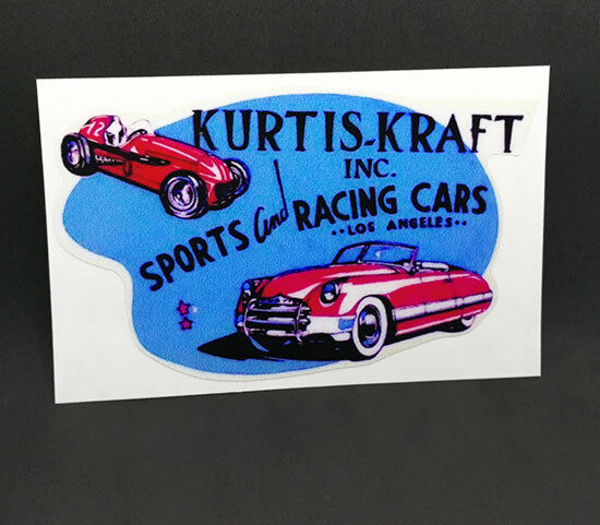 KURTIS KRAFT Sports & Racing Cars DECAL, Vintage Style Vinyl STICKER, rat rod