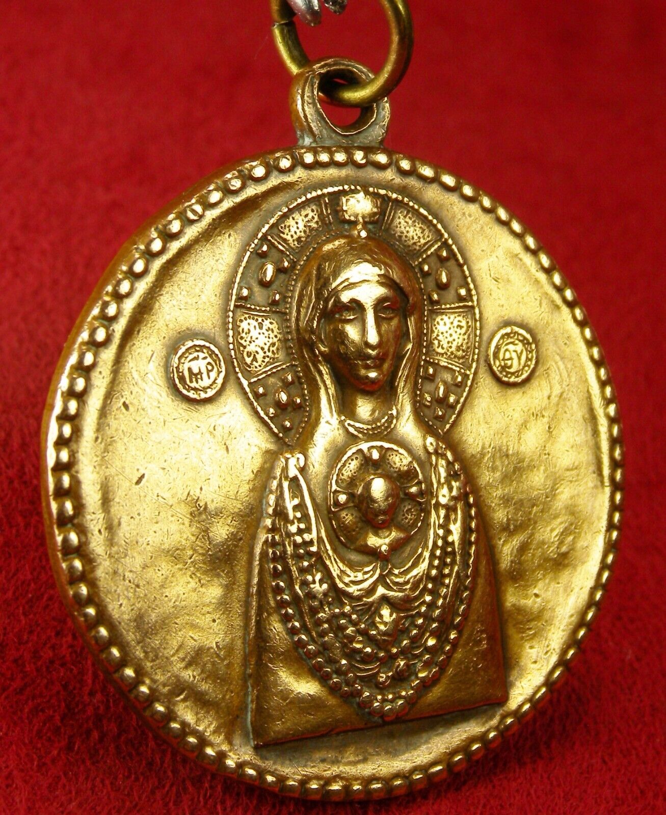 Venice 1912 Madonna Nicopeia Icon Archangel Gabriel Annunciation Bronze Medal