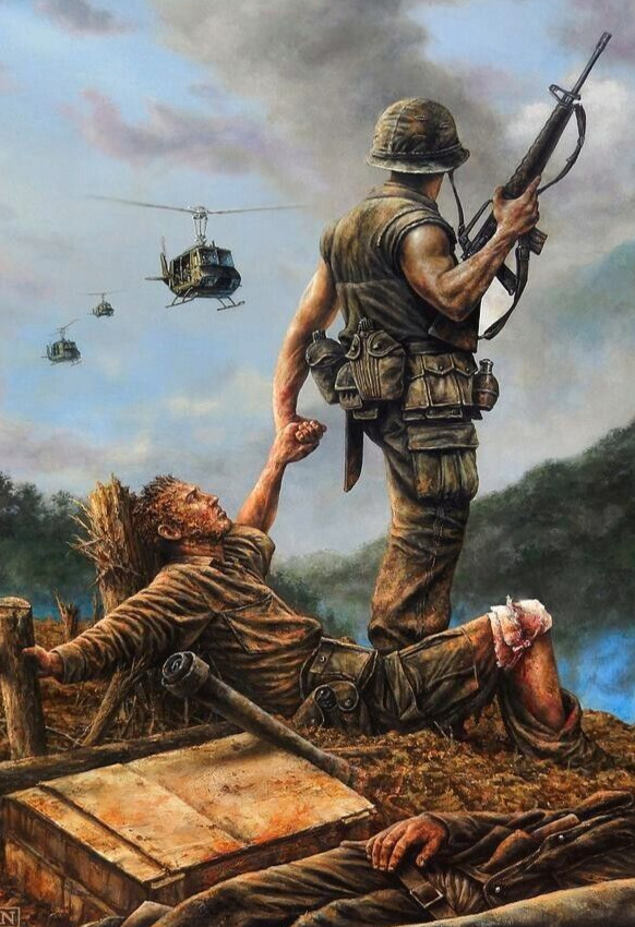 Vietnam  War  Photos Art --     US Soldiers