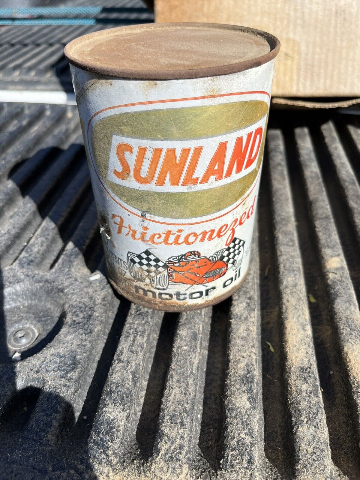 Rare Vintage Original Sunland Frictioneze  Quart Can Full