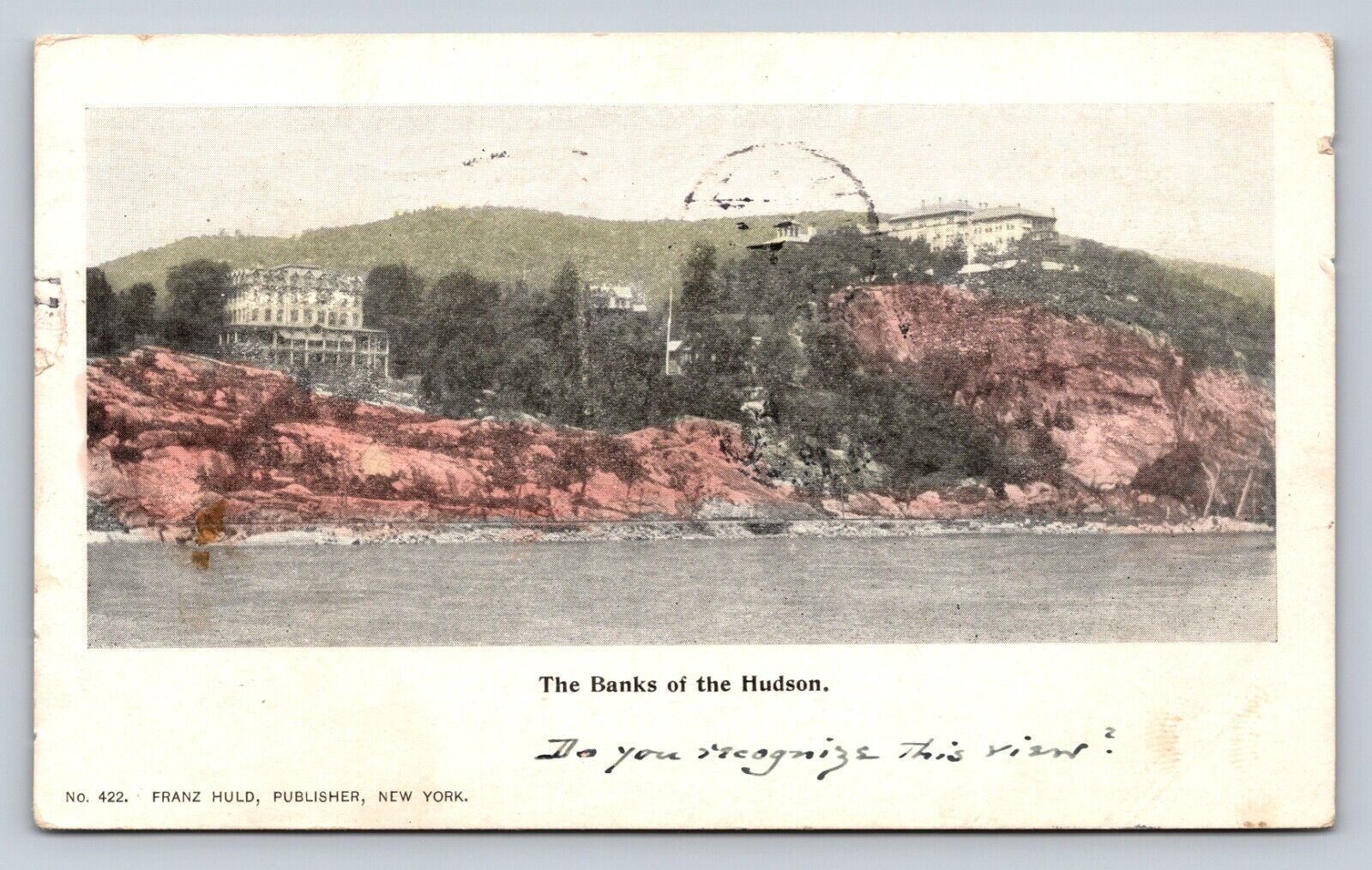 c1903 The Banks of the Hudson New York ANTIQUE Postcard 1697