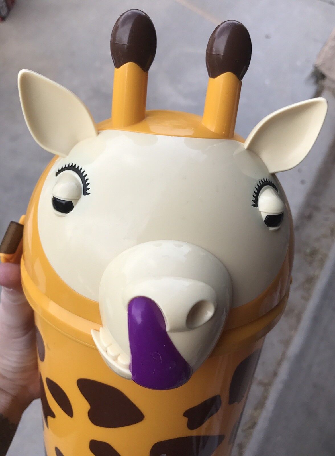 Rare Korean Everland Theme Park Souvenir Collectible Popcorn Tub Bucket Giraffe