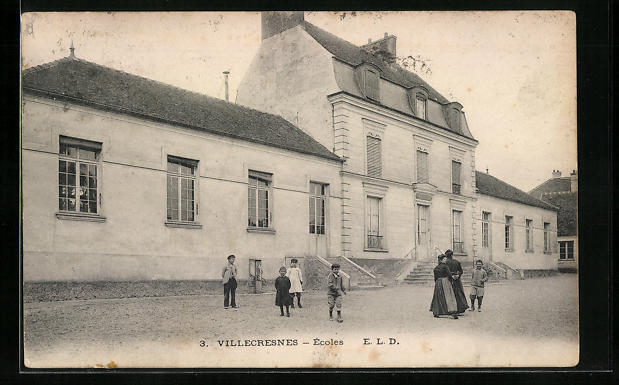 CPA Villecresnes, Ecoles 1924 