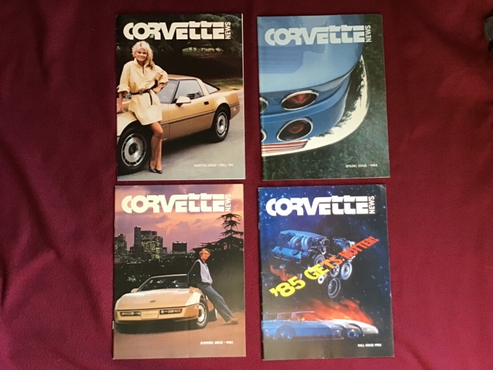 Corvette News Magazines 1984 Complete set of 4