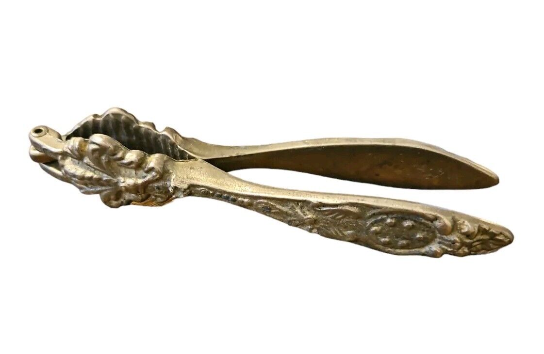 Vintage Nutcracker Brass Ornate Scroll Barware Handheld Gold