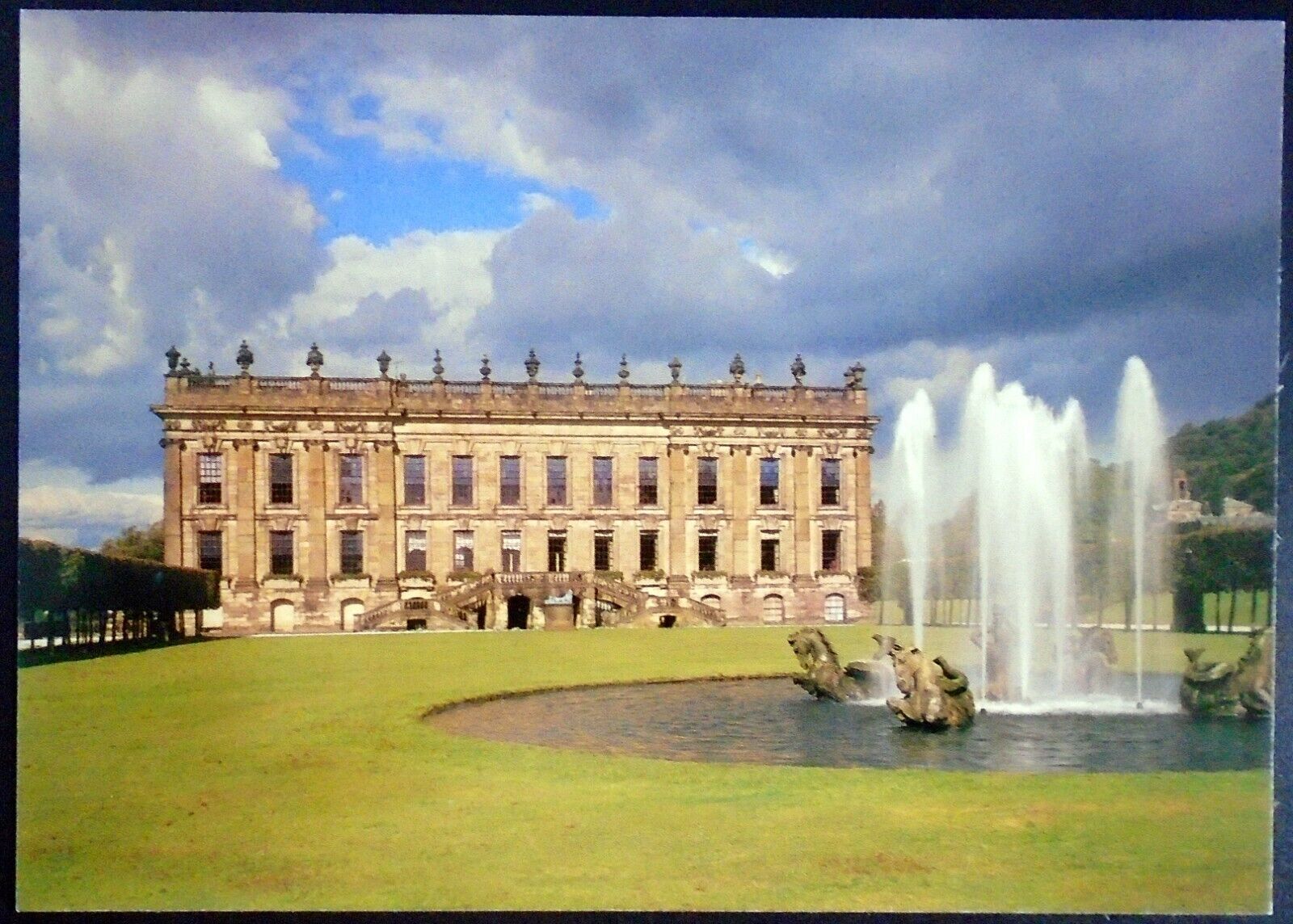 Chatsworth House, South Front and Seahorse Fountain, Derbyshire Dales