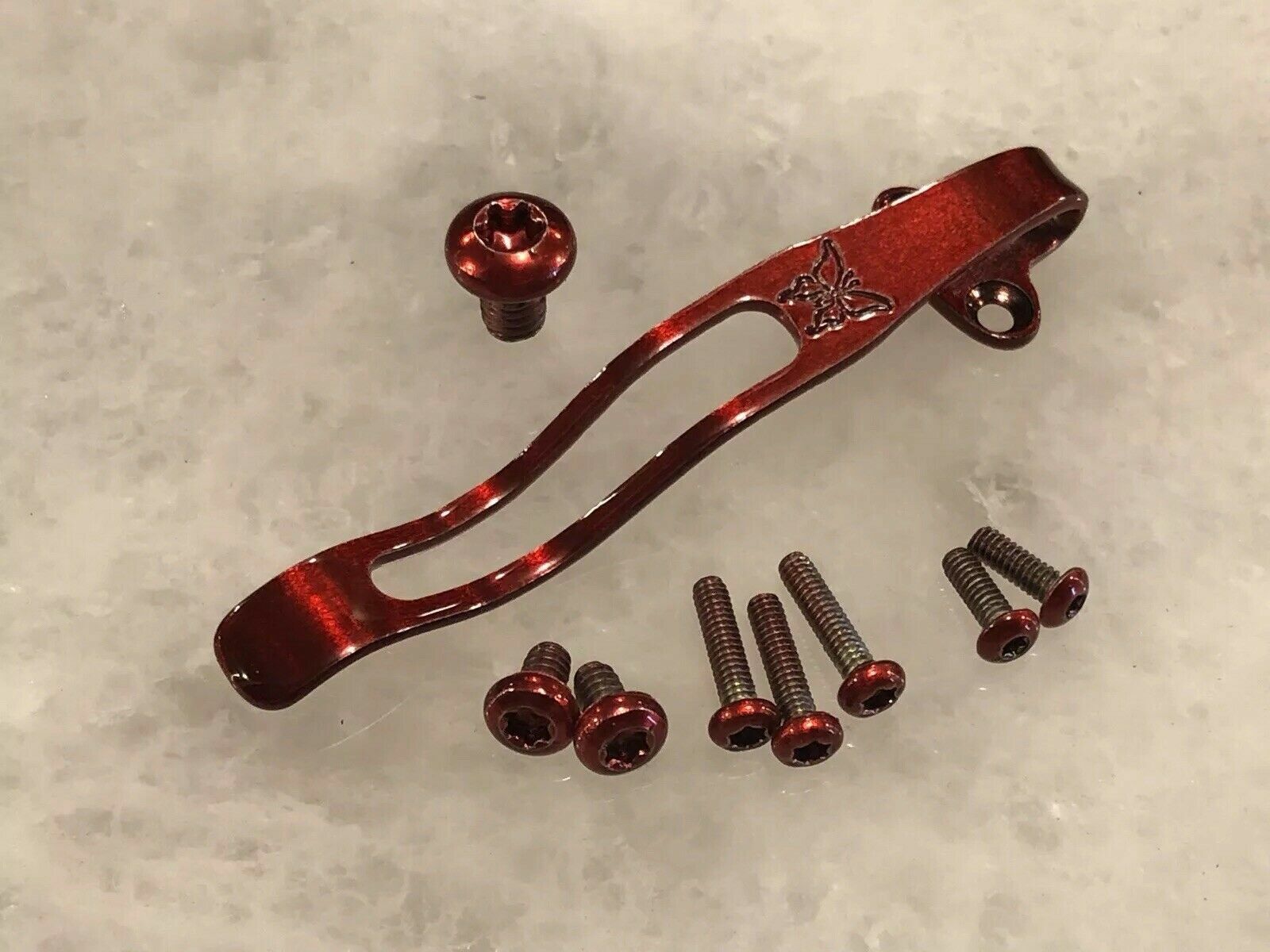 Red Titanium Deep Pocket Clip & Screws Set For Benchmade Griptilian 551 553 550 