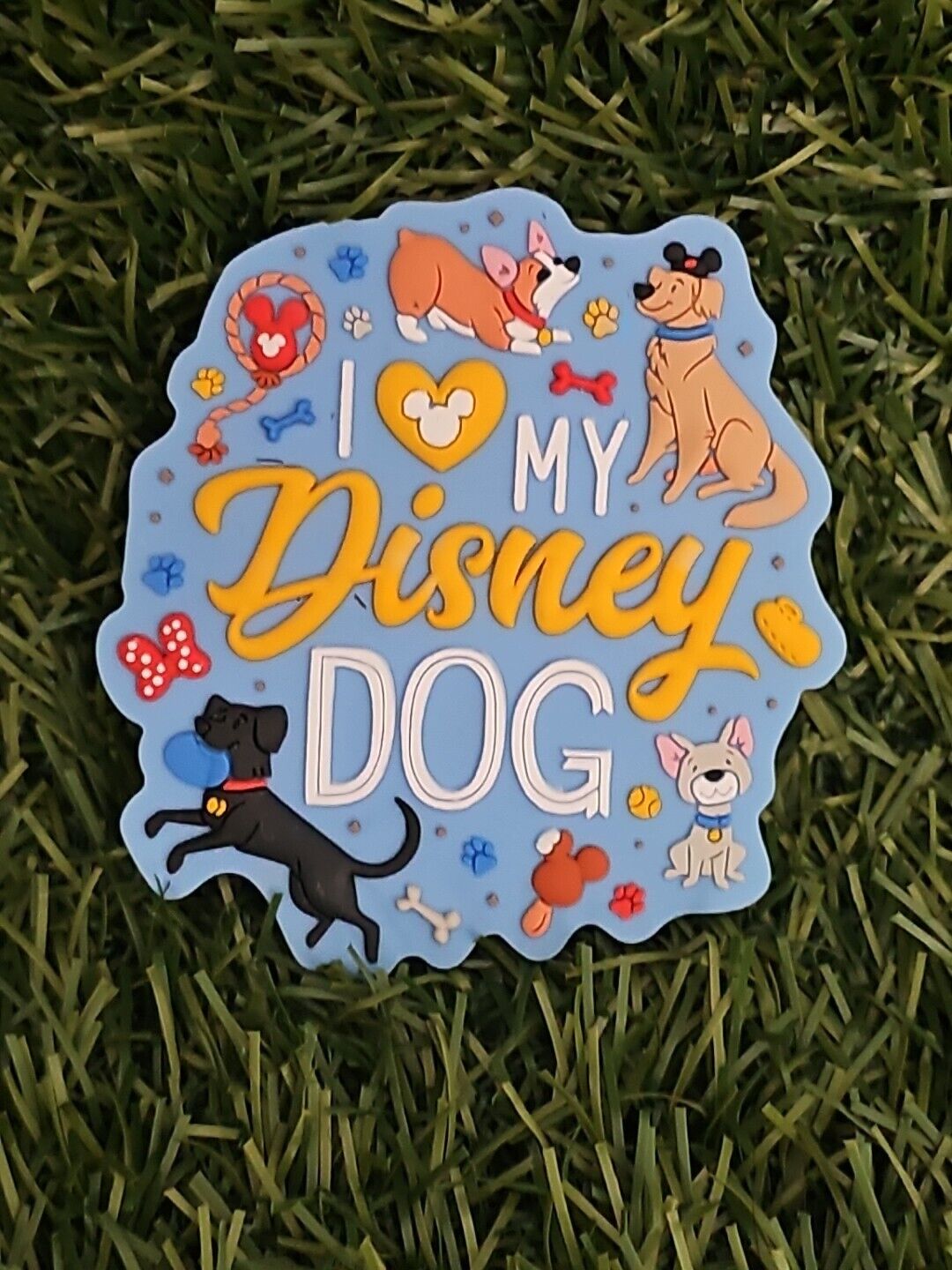 Disney Parks I Heart My Disney Dog WDW Magnet PVC - NEW