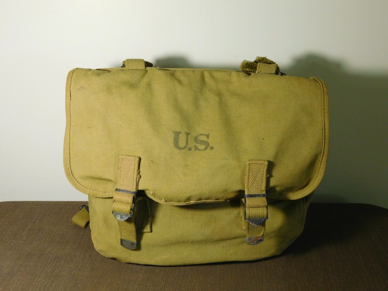 VINTAGE WWII 1943 ATLANTIC PRODUCTS US ARMY GI SOLDIER KNAPSACK MUSETTE BAG
