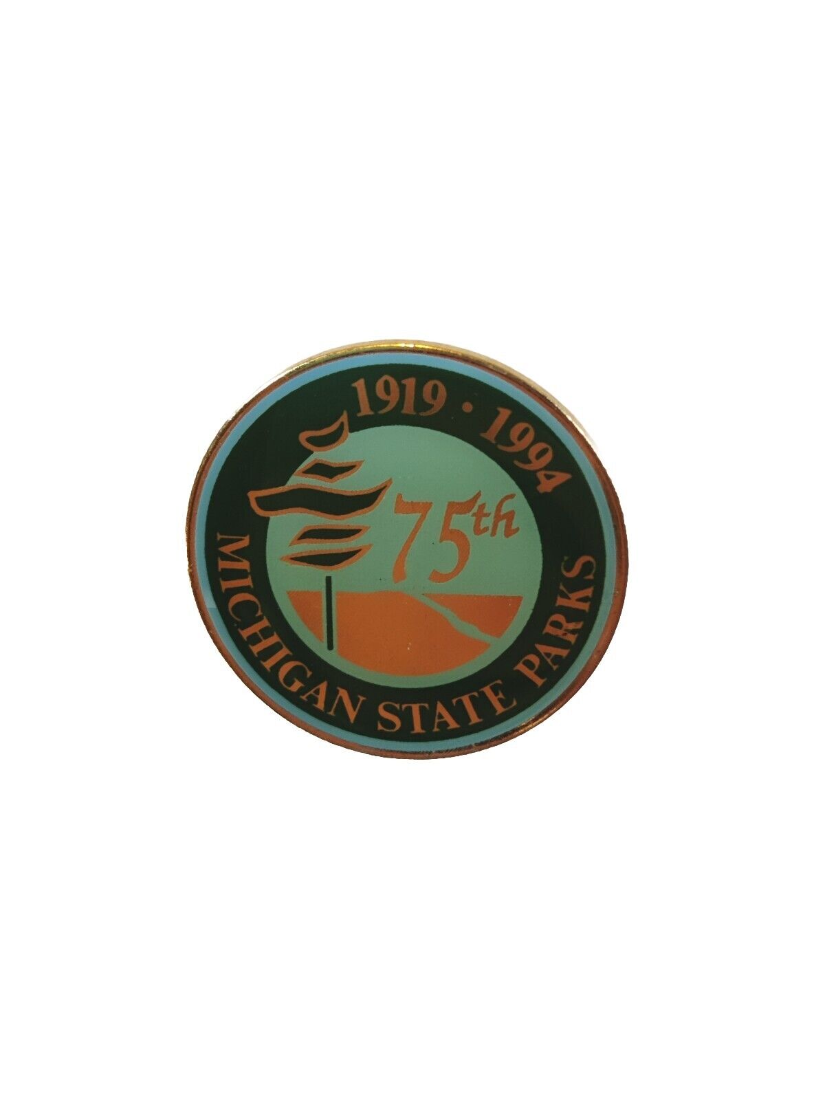 1919-1994 Michigan State Parks 75th Anniversary Lapel Pinback