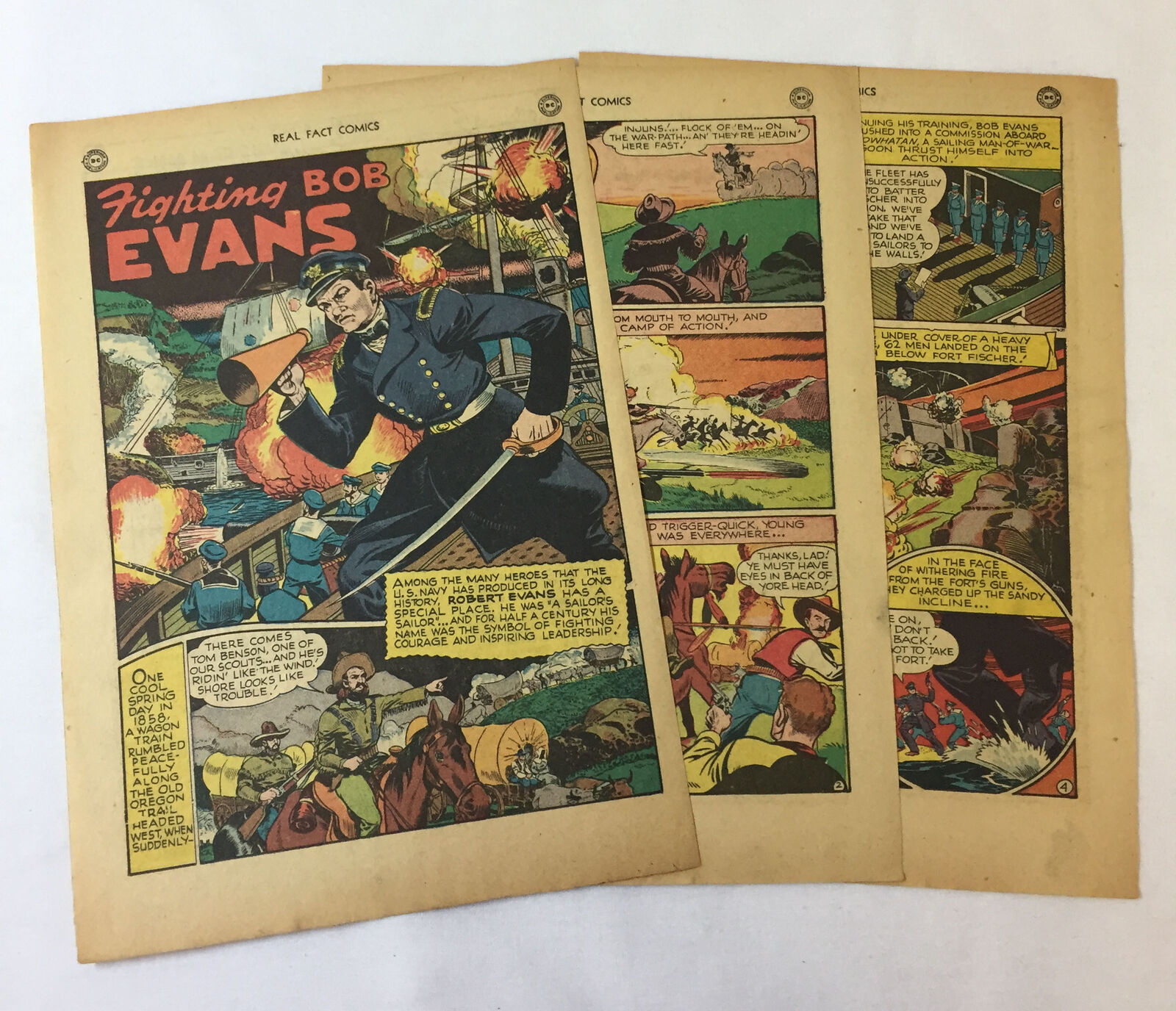 1948 five page cartoon story ~ FIGHTING BOB EVANS ~ US Navy