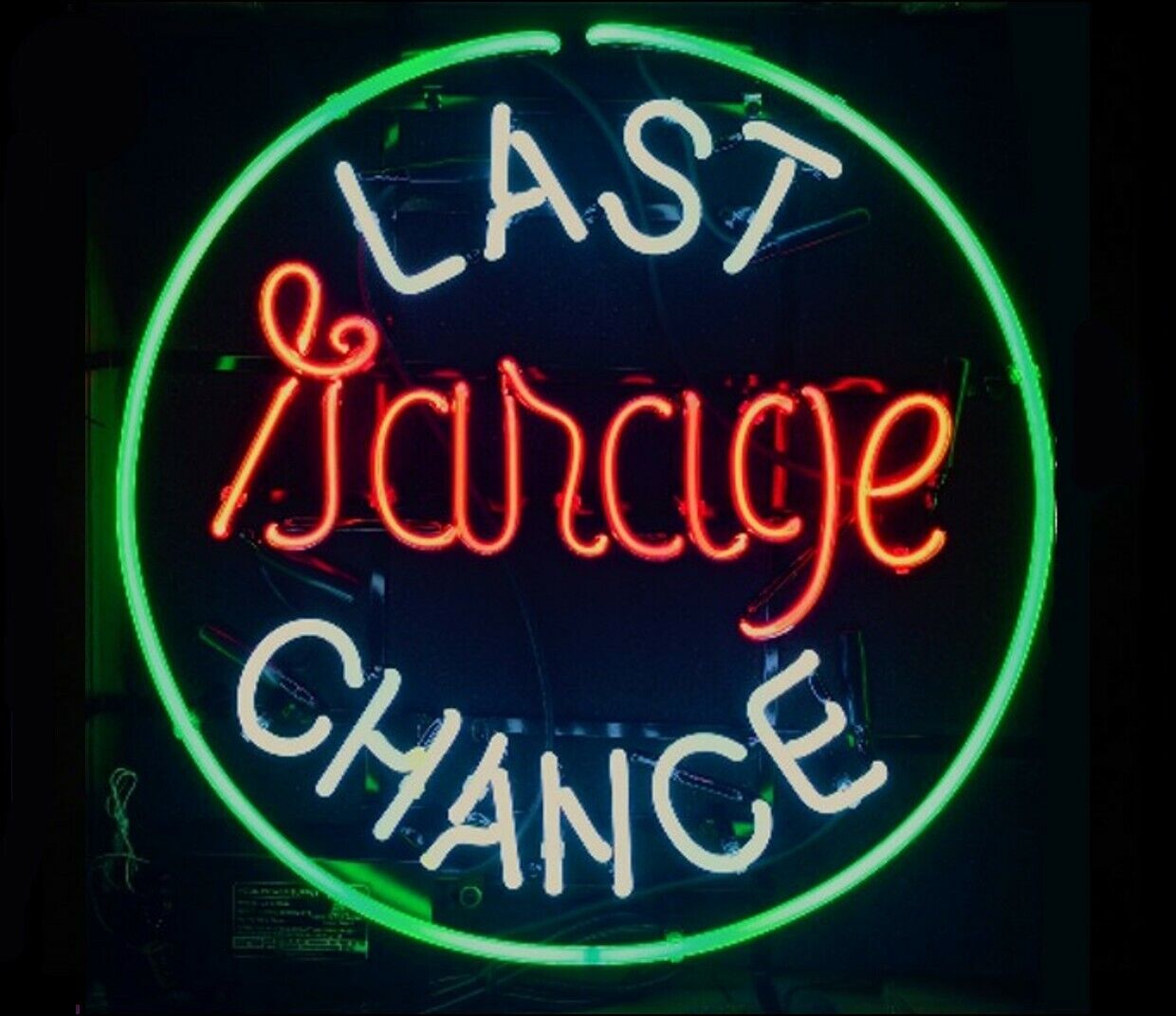 Last Chance Garage Neon Sign Light Beer Bar Pub Wall Hanging Nightlight 24\