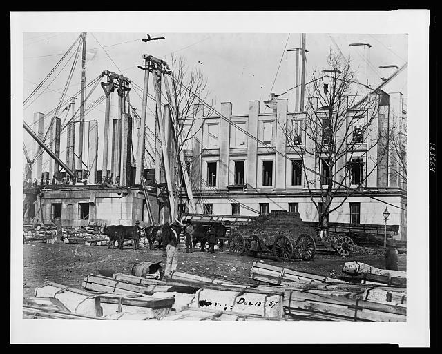 Construction Site,United States Treasury Building,Washington,DC,December 1857