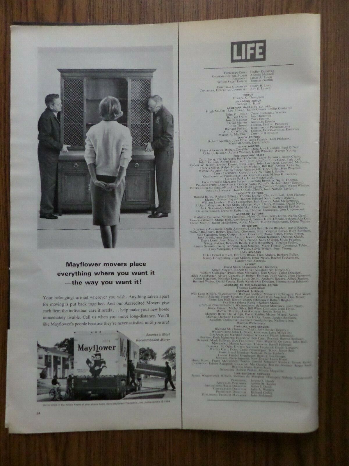 1965 Mayflower Moving Transit Company Ad  Movers Place Everything Where Want it