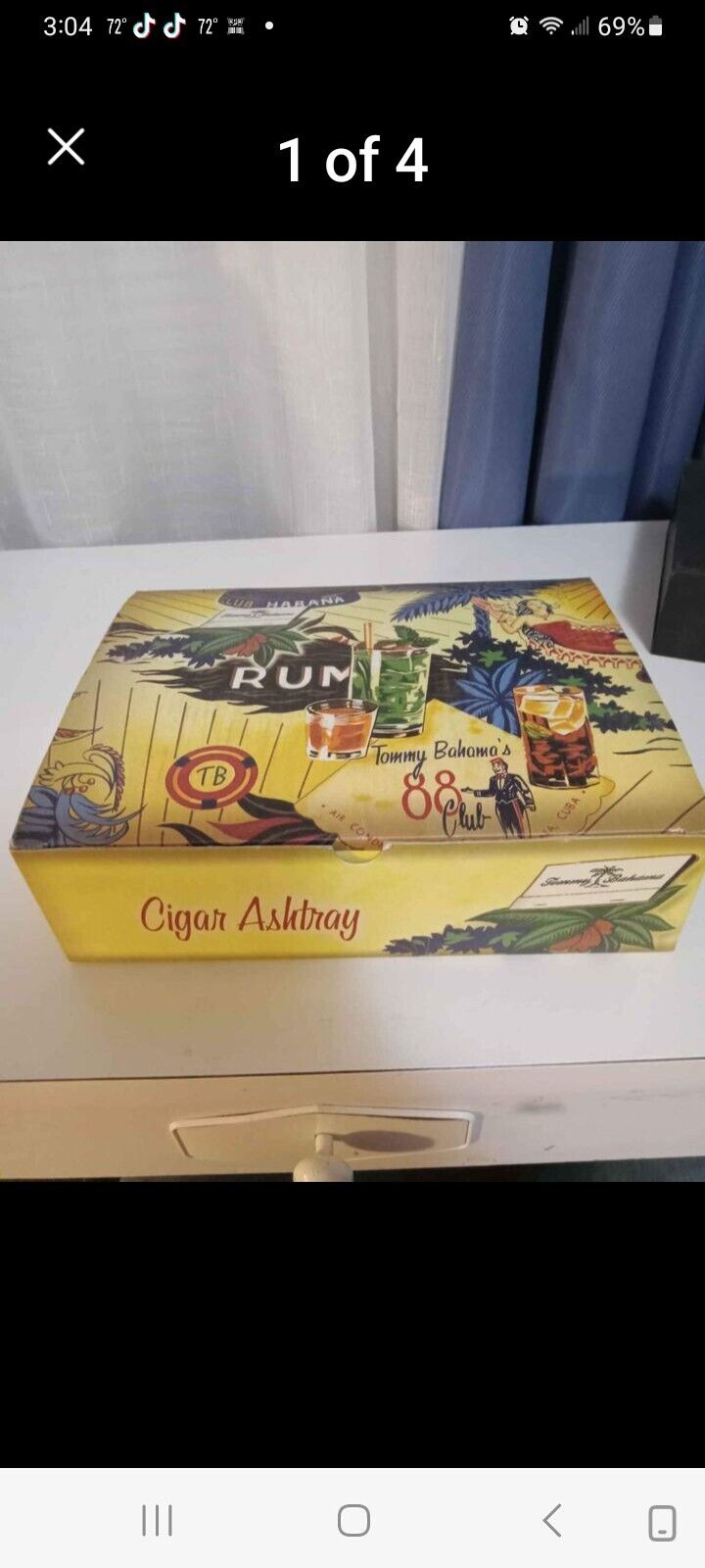 Tommy Bahama\'s 88 club Cigar Ashtray in Original Box