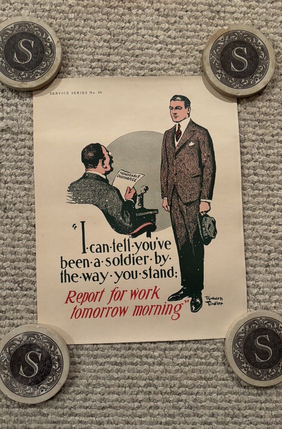 Original WWI Poster I Can Tell You’ve Been A Solider By The Way You Stand