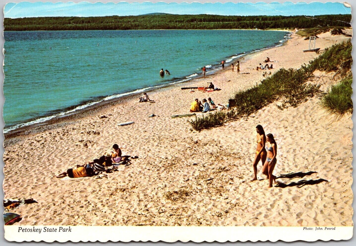 Postcard: Serene Beach at Petoskey State Park, Michigan A223