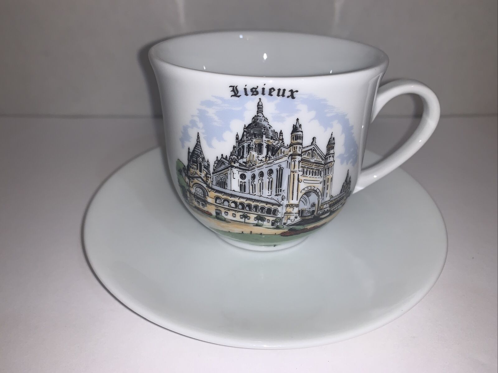 Tea Cup And Saucer La Basilique Church Lisieux France