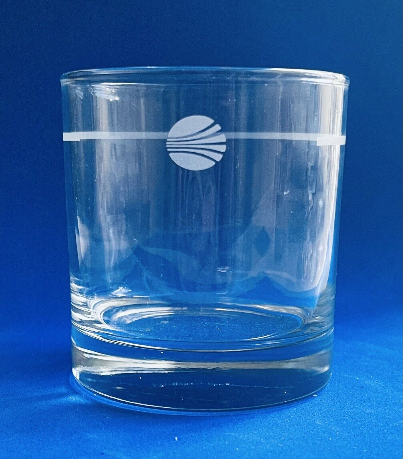 Continental Airlines Rocks Glass - Contrails / Meatball Logo