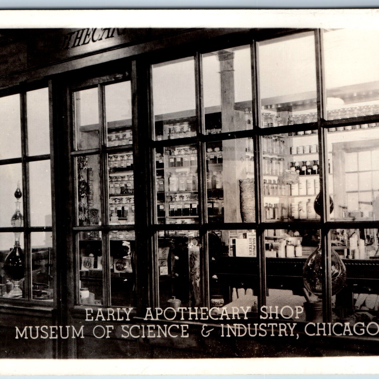 c1940s Chicago Museum Science Industry RPPC Apothecary Real Photo Drug Store A75