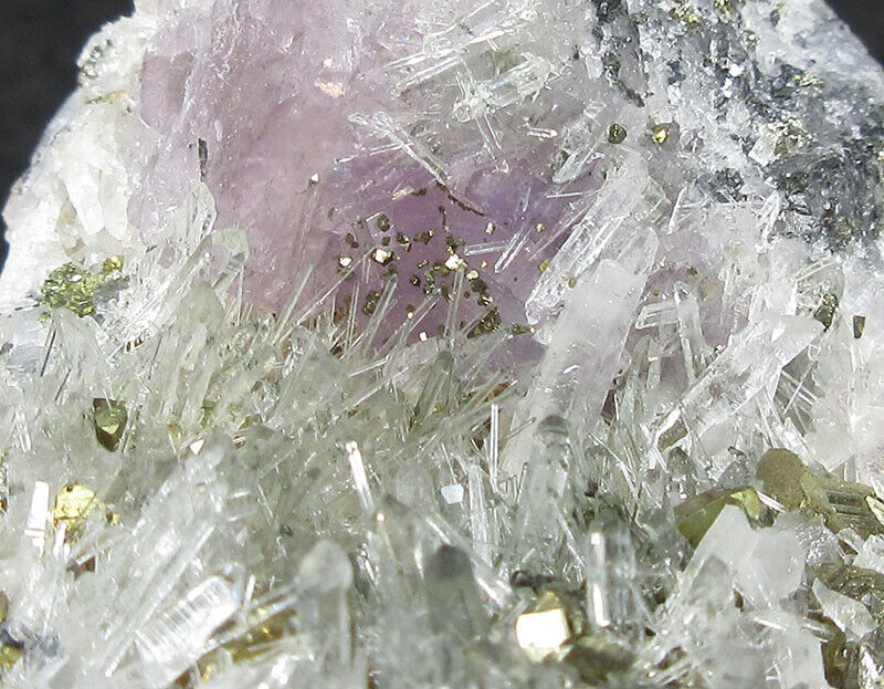 107 GEM Fluorite&Quartz&Pyrite crystals mineral specimen 