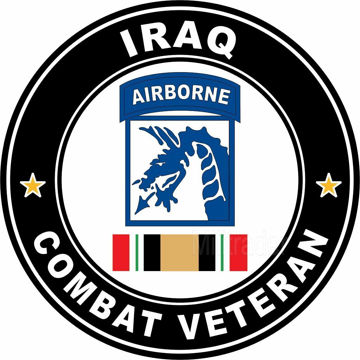 US Army 18th Airborne Corps Iraq Combat Veteran Self-adhesive Vinyl Decal