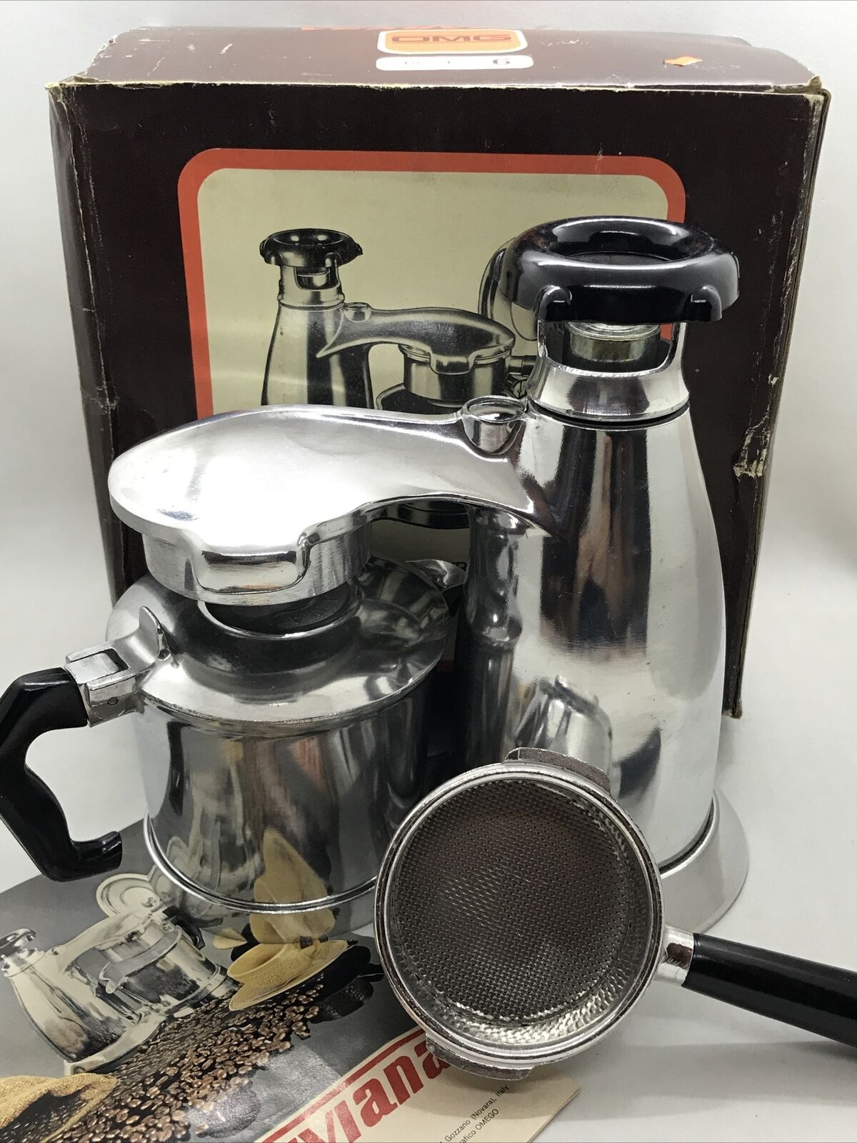 Vintage VESUVIANA Made in Italy Stovetop ESPRESSO 6Cups Coffee Maker Near Mint