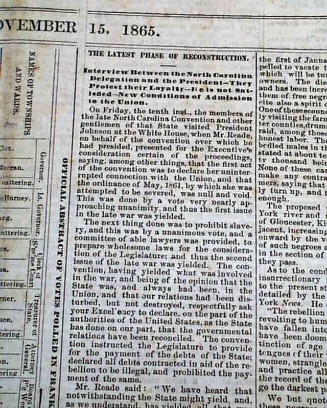 HENRY WIRZ Andersonville Confederate Prison Georgia HANGING 1865 Newspaper
