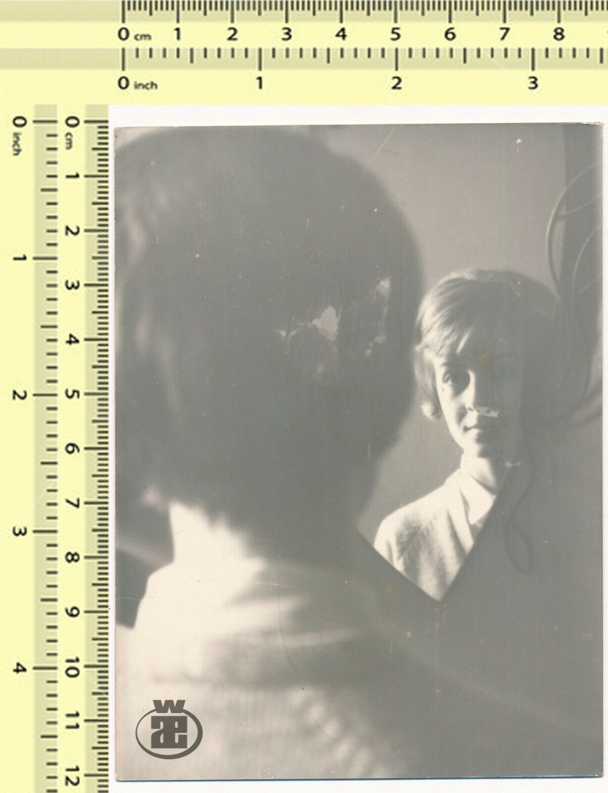 048 1960\'s Woman Looking at Mirror Abstract Surreal Lady Portrait vintage photo