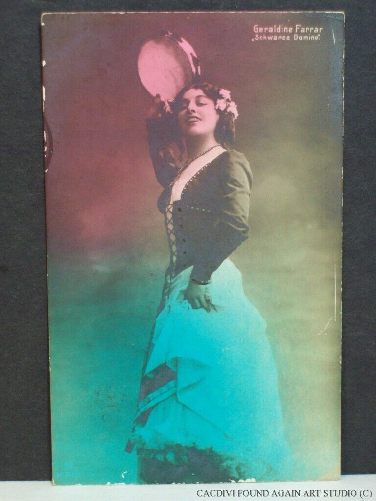 Geraldine Farrar Opera Singer Real Photo Postcard RPPC 1908 Atch & Lenora RPO