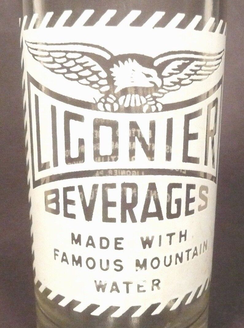 vintage ACL SODA ACL BOTTLE - LIGONIER of LIGONIER, PA  / 7 OZ  POP BOTTLE