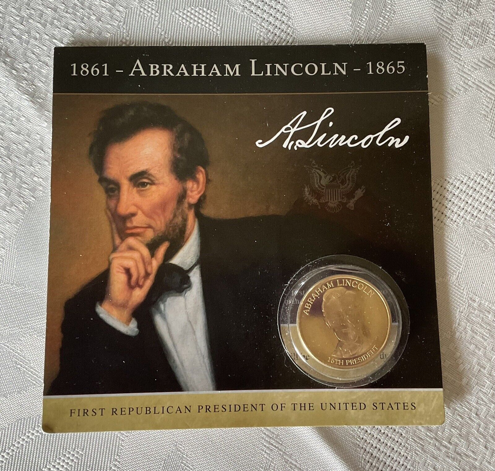 1861-1865 NEW COIN OF ABRAHAM LINCOLN 1ST REPUBLICAN PRESIDENT OF THE U.S.