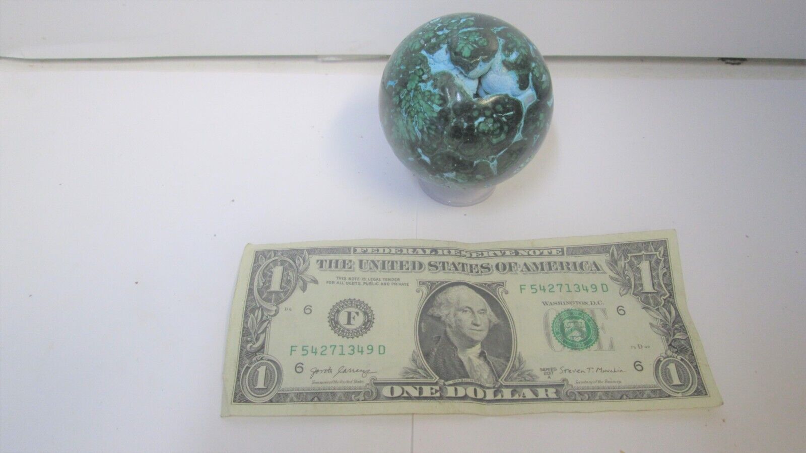 Chrysocolla Sphere & Stand With Druzy - Mineral - Crystal - U.S. Seller