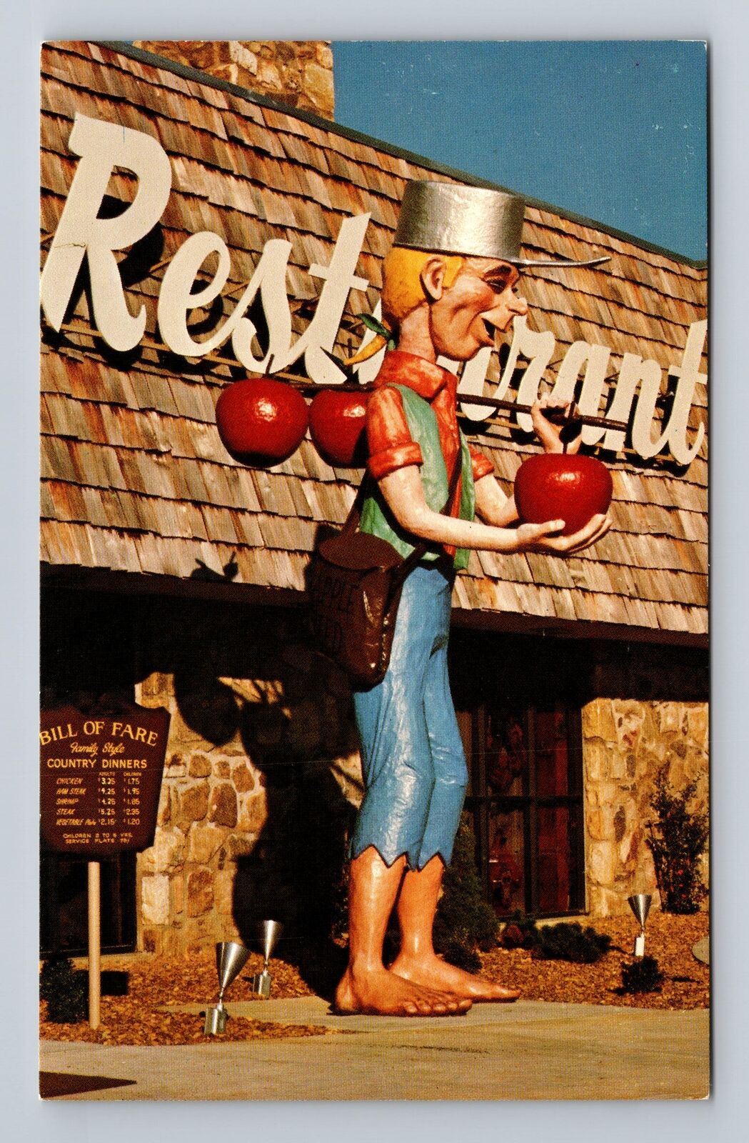 New Market VA-Virginia, Johnny Appleseed Restaurant Quality Inn Vintage Postcard