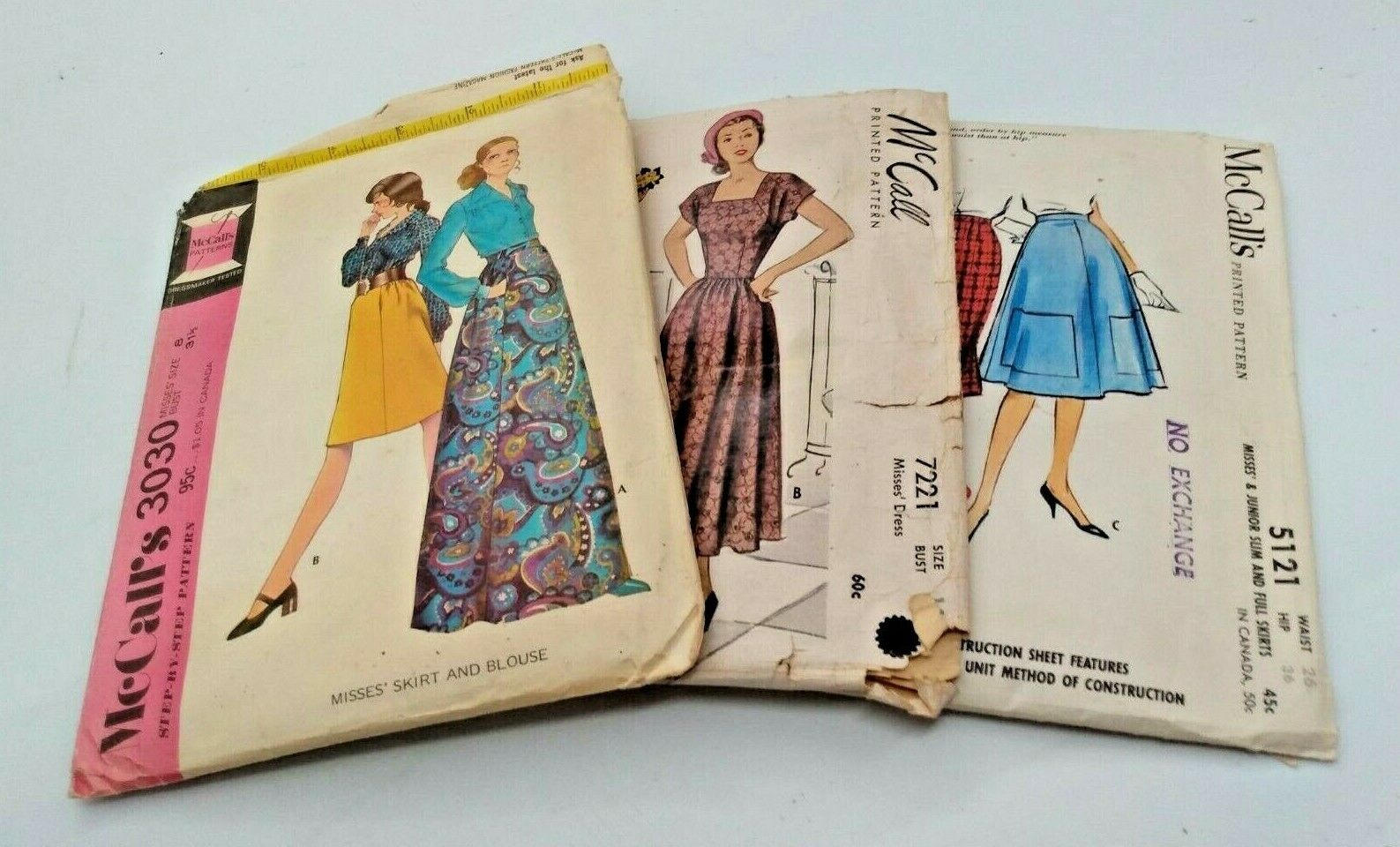 McCall\'s Pattern Book Lot (Lot of Three) Dates 1948, 1959 & 1971 (see details)