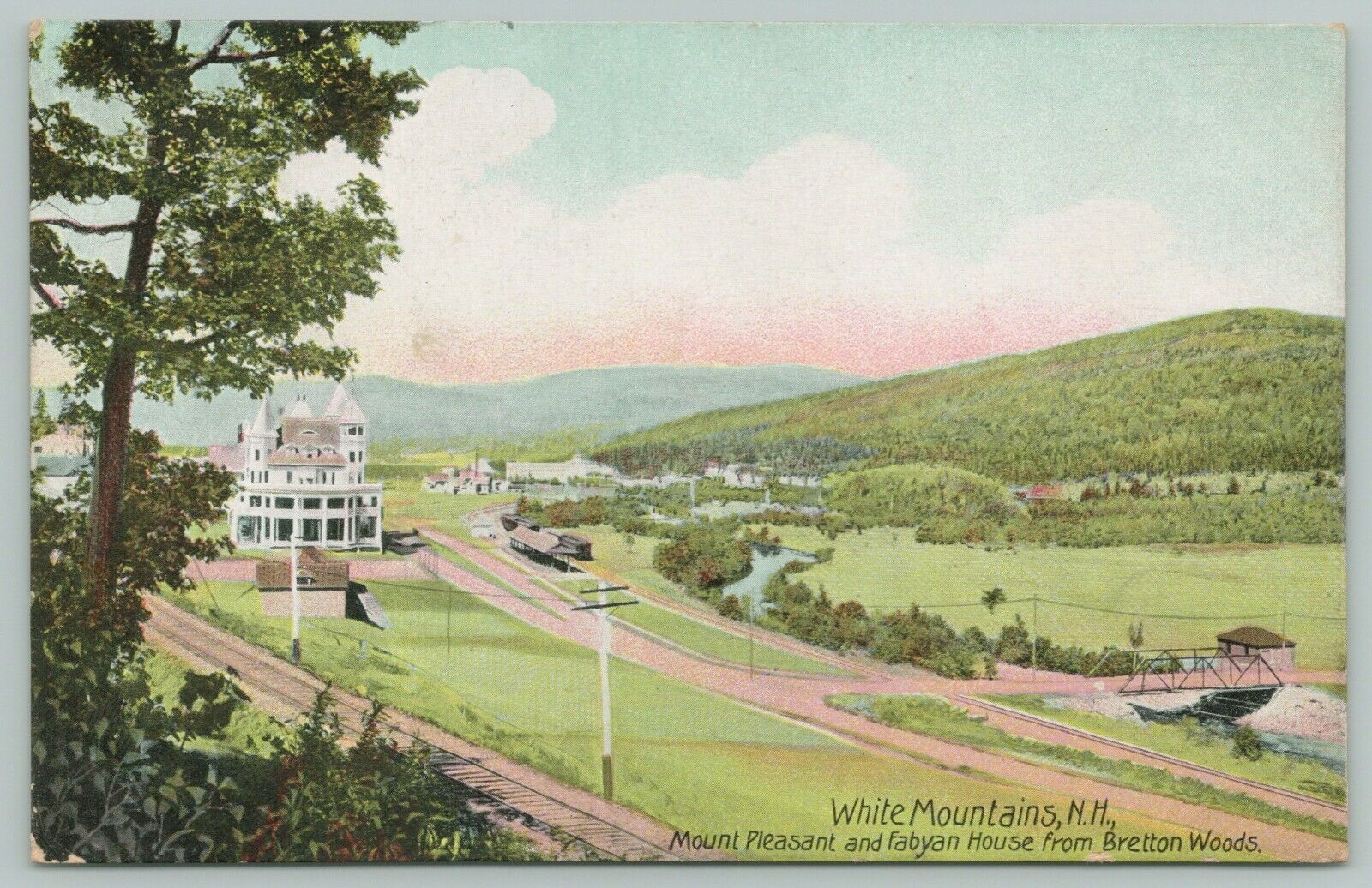 White Mountains New Hampshire~Mount Pleasant Fabyan House~c1910 PC