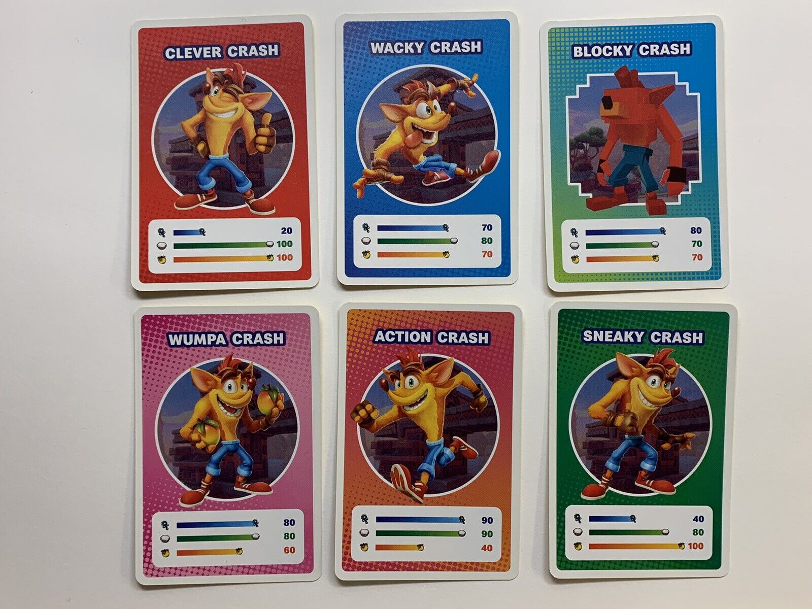 Lot Of 6 Cards Crash Bandicoot Team Rumble Collector Game 2023 Happy Meal