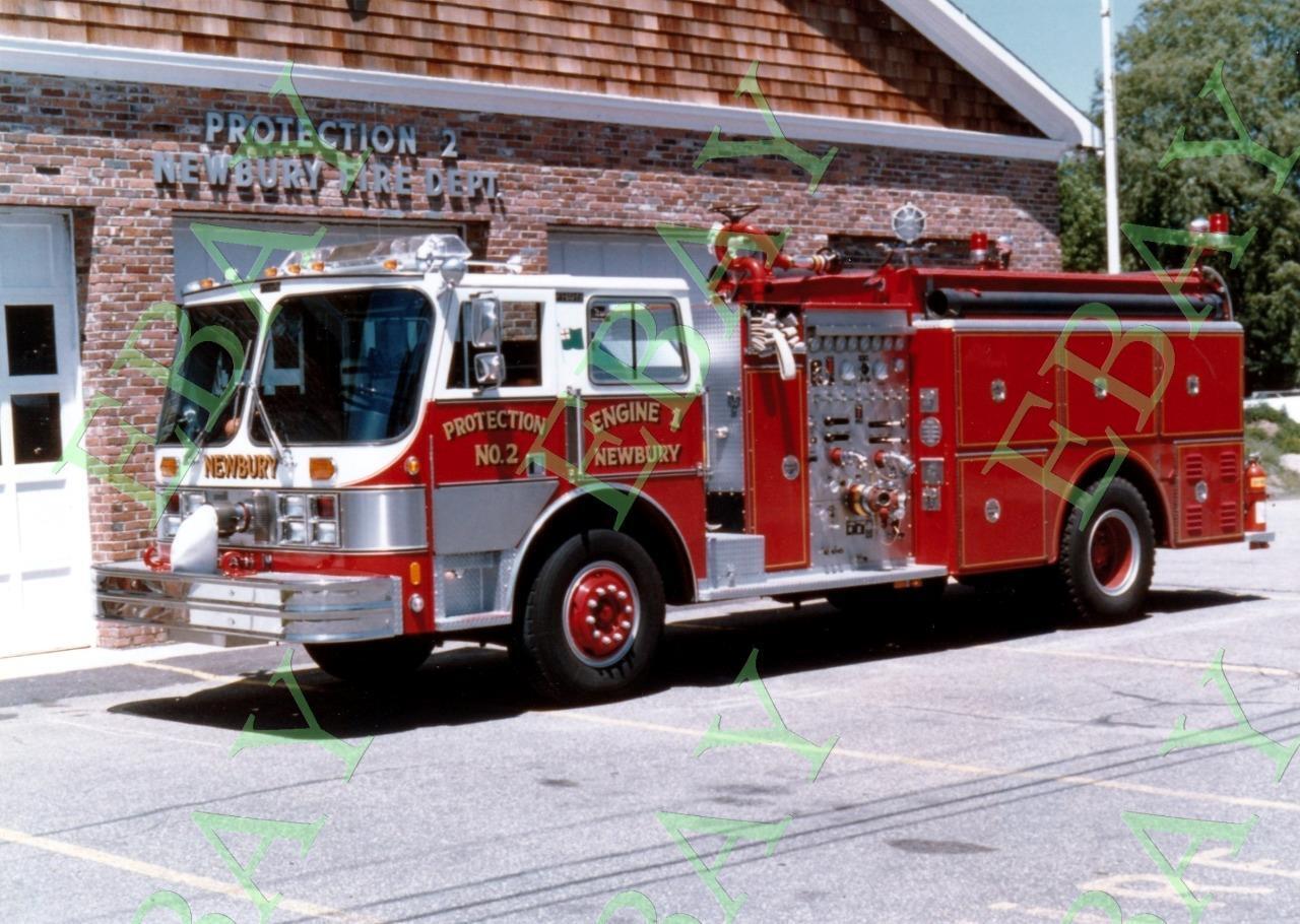 NEWBURY, MA Fire Apparatus - 5x7 PHOTO: E-1 1988 Hahn 1500/1000