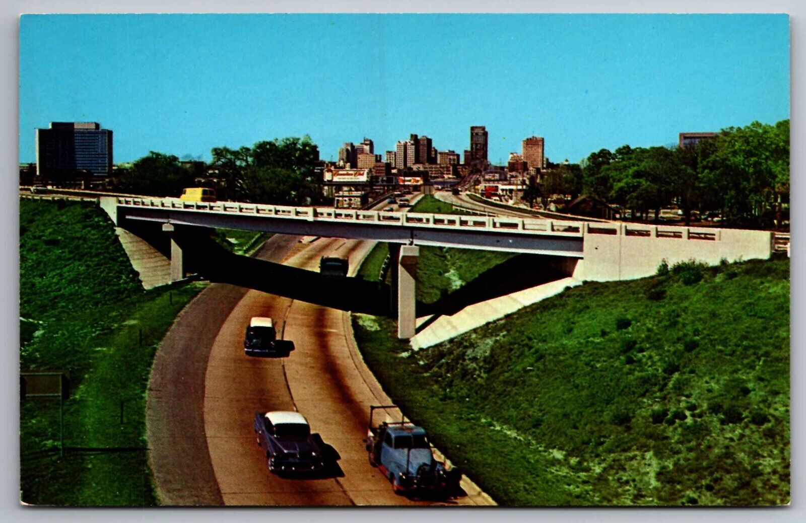 Postcard  Part of Modern Expressway System Jacksonville Florida H 5