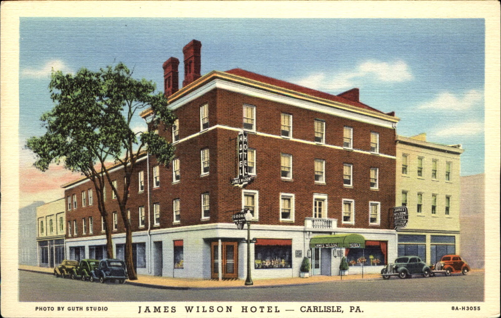 James Wilson Hotel Carlisle Pennsylvania PA vintage cars ~ 1930s