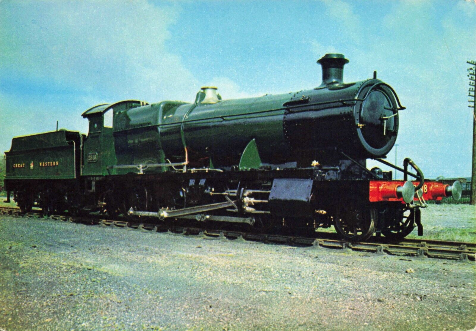 Train Great Western Railway Locomotive No 2818 Vintage Postcard Unposted