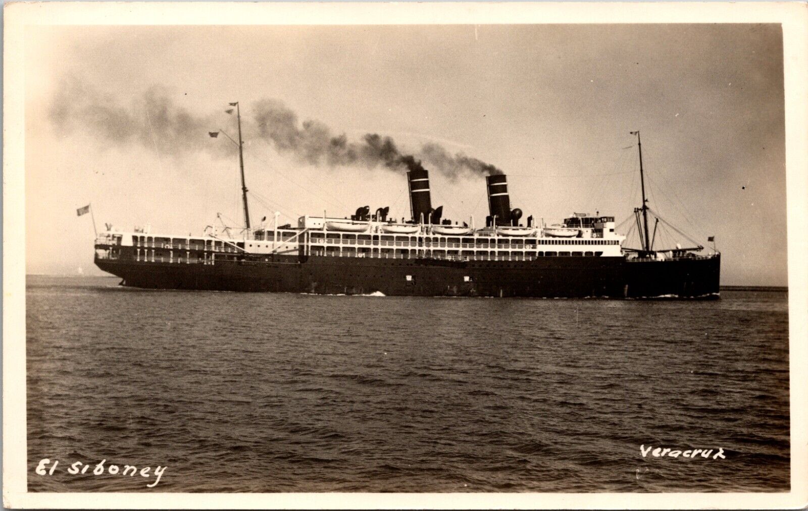 RPPC Postcard Twin Screw Steamship Siboney