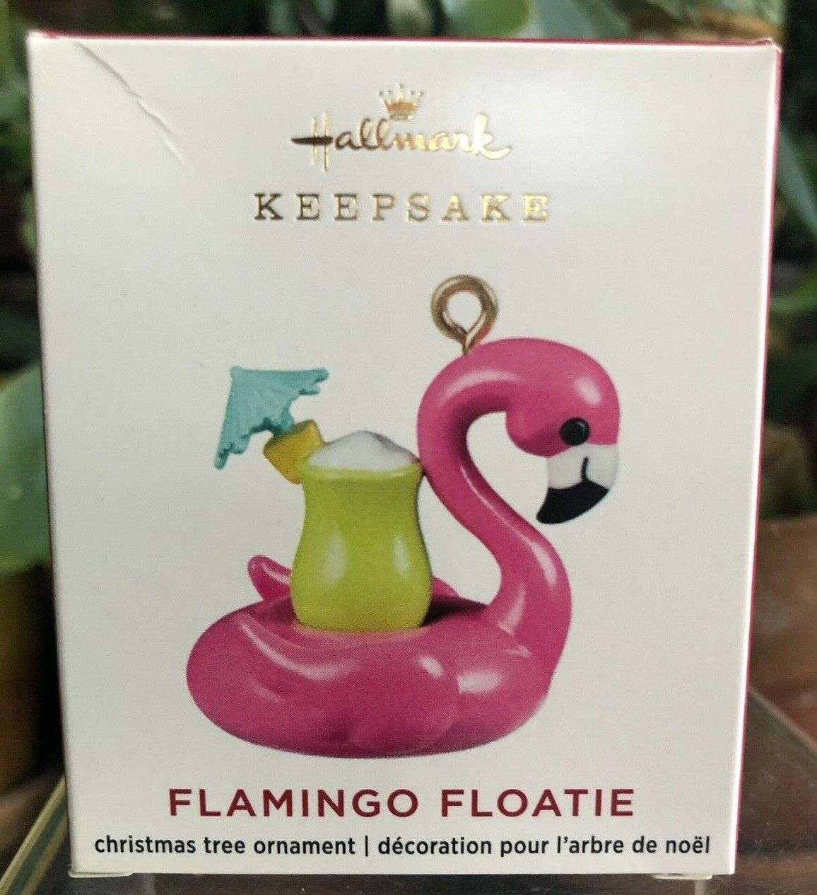 Hallmark Keepsake Ornament-2020-FLAMINGO FLOATIE-Miniature Ornament-Cocktail