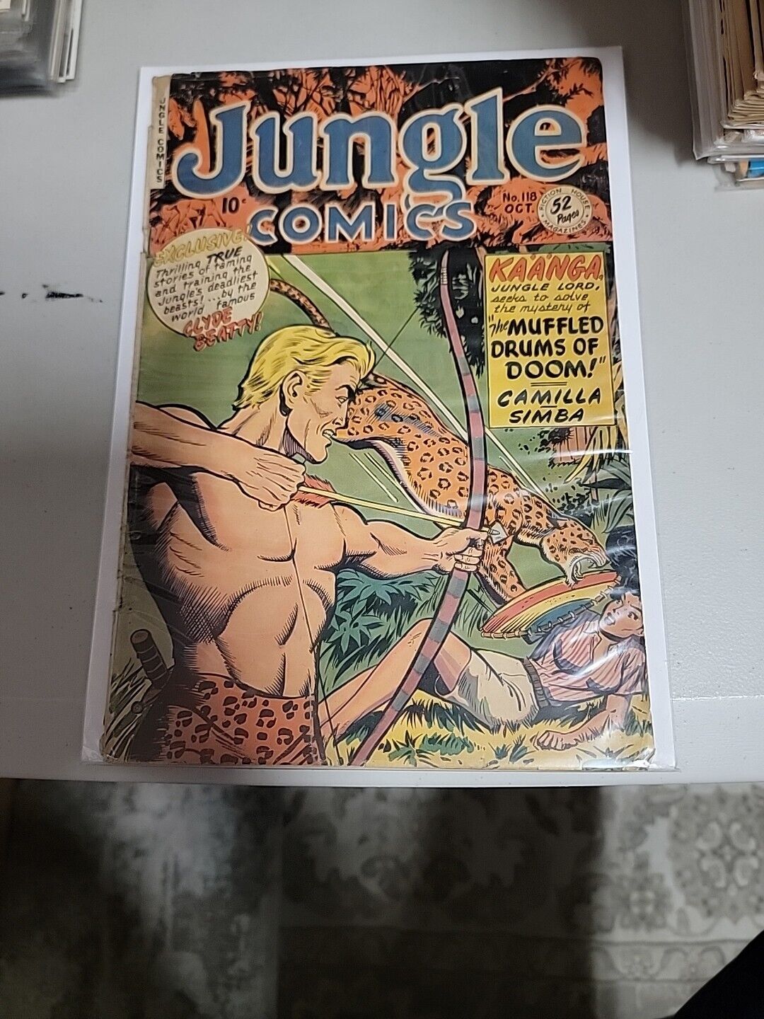 Jungle Comics #118 ~ Fiction House ~ Oct 1949 ~ Kaanga Jungle Lord ~Clyde Beatty