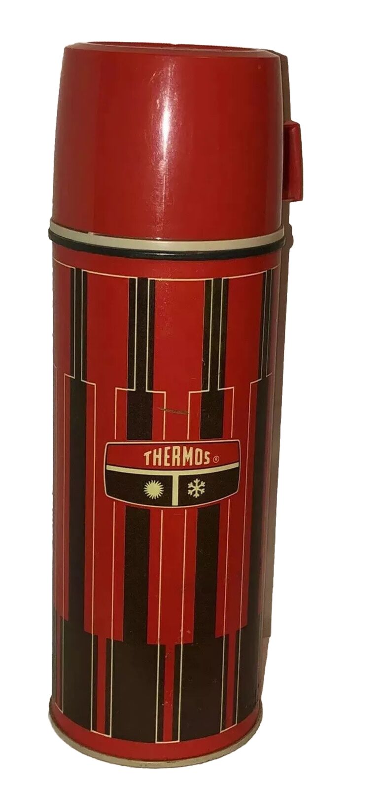 Vintage Red Checkered Thermos￼ MCM
