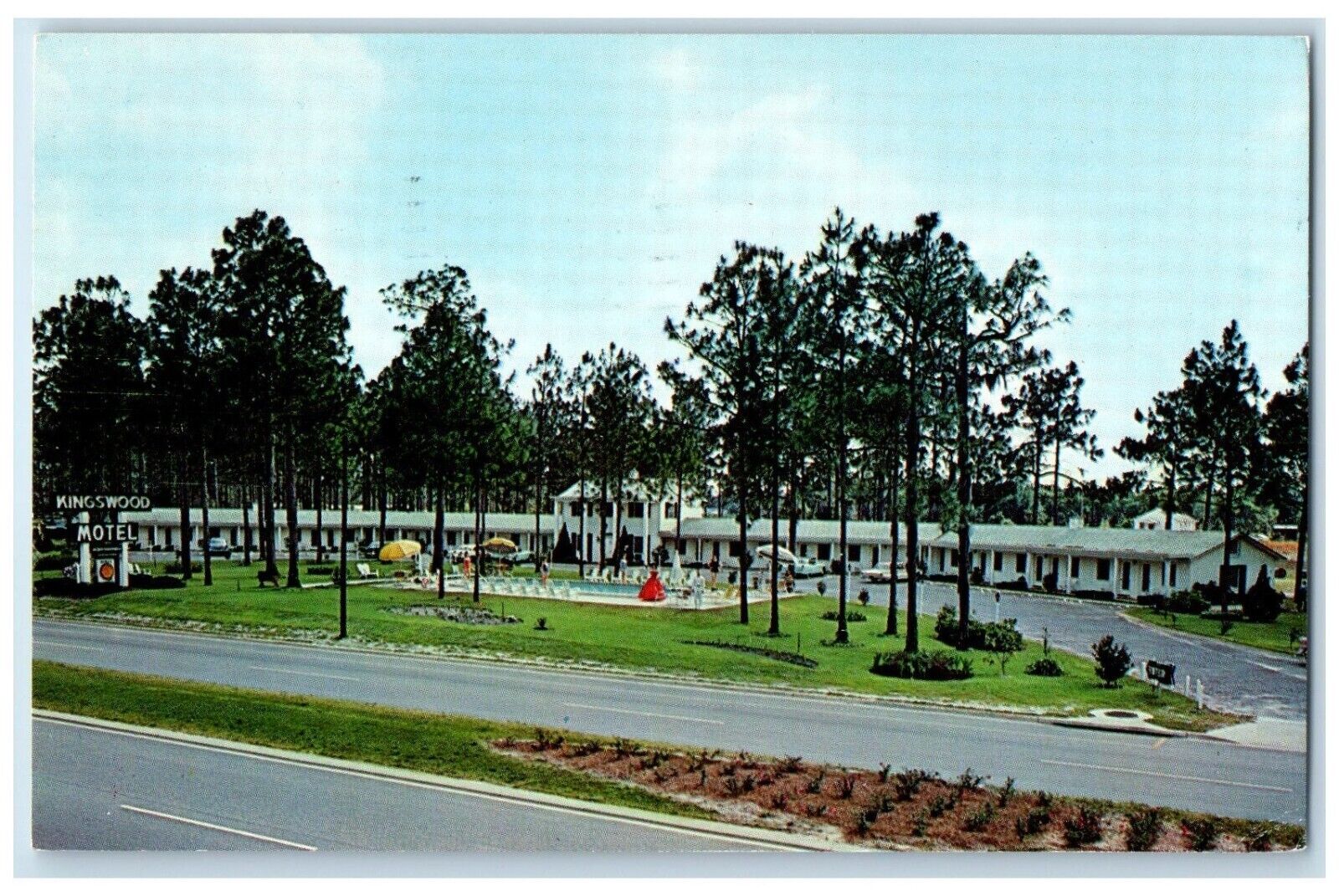 1963 Exterior View Kingswood Inn Motel Building Perry Florida FL Posted Postcard
