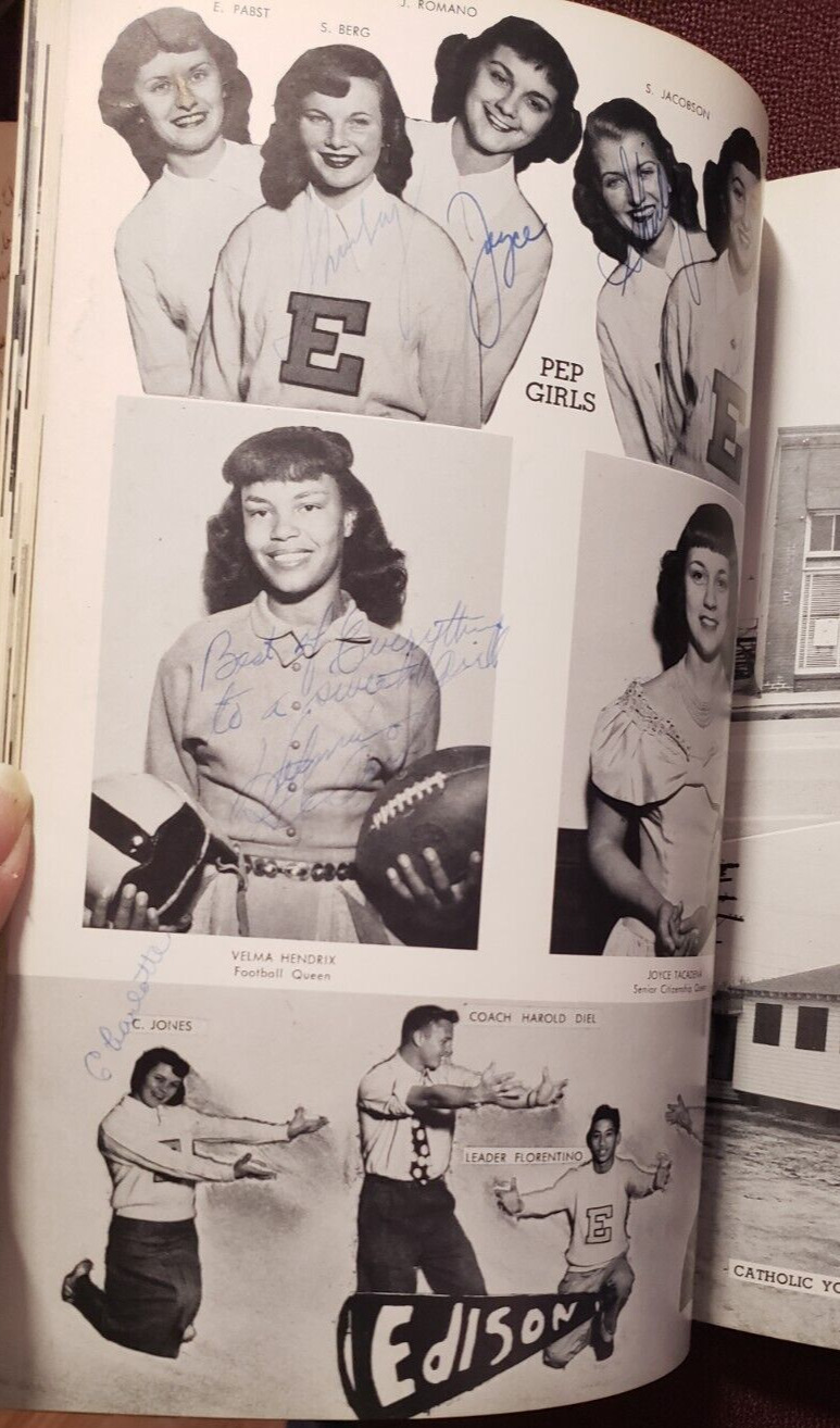 Edison High School Fresno CA Yearbook 1950 Mid Century Modern