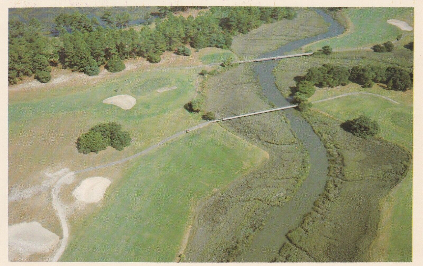 Saint Simons Island Georgia Aerial View panoramic of Island Club Golf Course